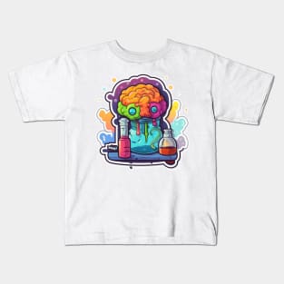 Think Outside The Box With Brain Art Kids T-Shirt